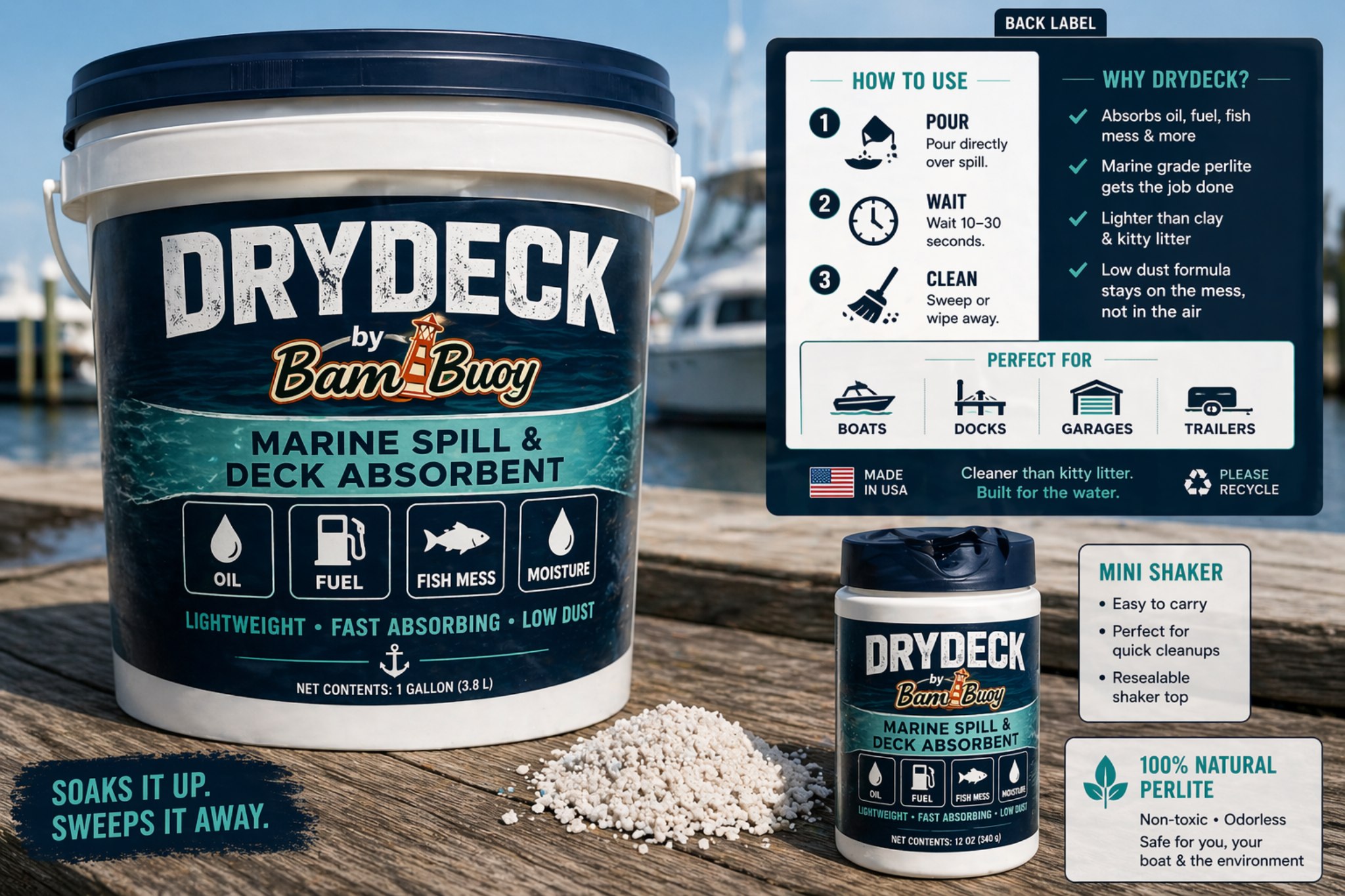 DryDeck Marine Spill Absorbent Products